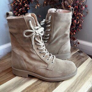 Clark Women's Orinoco2 Style Military Lace Combat Boot Sz 7.5M in Sand Suede